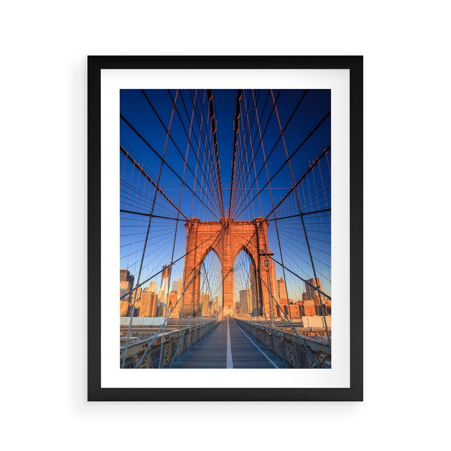 Plakat w ramie 40x50 - Most architektoniczne arcydzieło - most, architektura - rama czarna