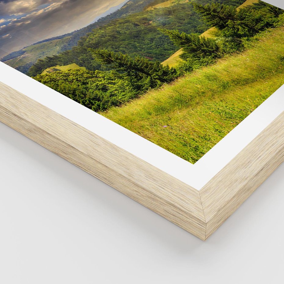 Plakat w ramie 40x50 - Pejzaż w perspektywie - pejzaż, perspektywa - rama drewno