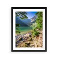 Plakat w ramie 40x50 - Mistyczna Przyroda - góry, jezioro - rama czarna