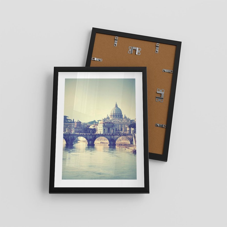 Plakat w ramie 30x40 - Urok włoskiego miasta - Włochy, miasto - rama czarna