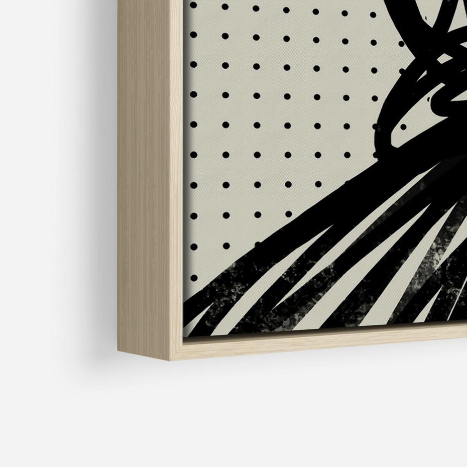 Obraz w ramie 50x50 - Złudne Kontemplacje - abstrakcyjna mroczna kompozycja, nieregularne - rama drewno