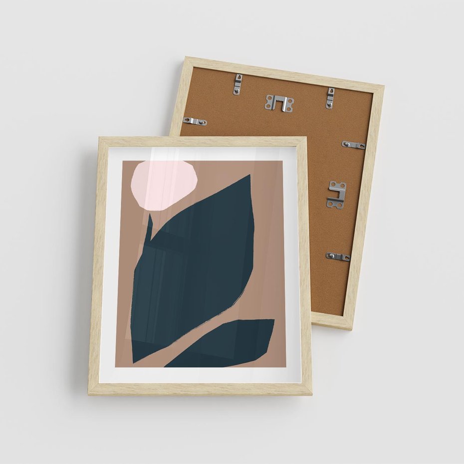 Plakat w ramie 40x50 - Rozkwitająca Wolność Boho - abstrakcyjny obraz, plakat - rama drewno