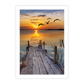 Plakat bez ramy 30x40 - Magia zachodu słońca - zachód, słońca