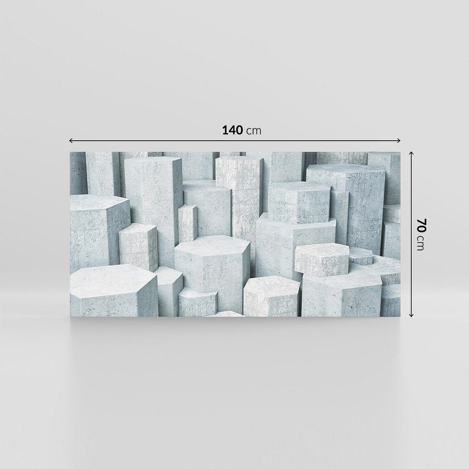 Obraz na płótnie 140x70 - Wymiarowe abstrakcje ożywiające przestrzeń - 3D, abstrakcja