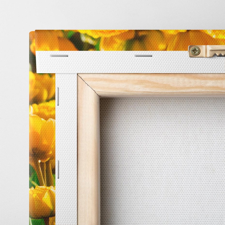 Obraz na płótnie 120x40 - kwiatowa elegancja - tulipany, kwiat