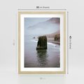 Plakat w ramie 30x40 - Północna Dzikość: Skaliste Klify nad Morzem - skały, klify - rama drewno