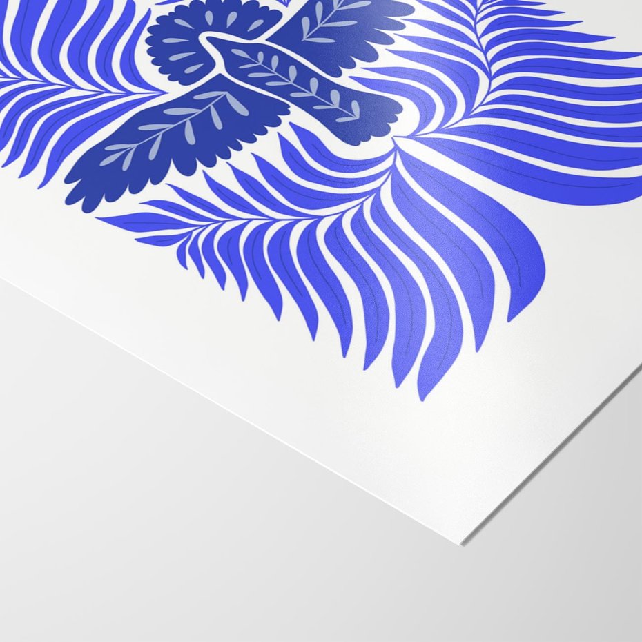 Plakat bez ramy 30x40 - Etniczne Rekwizyty - etniczne roślinne wzory, granat