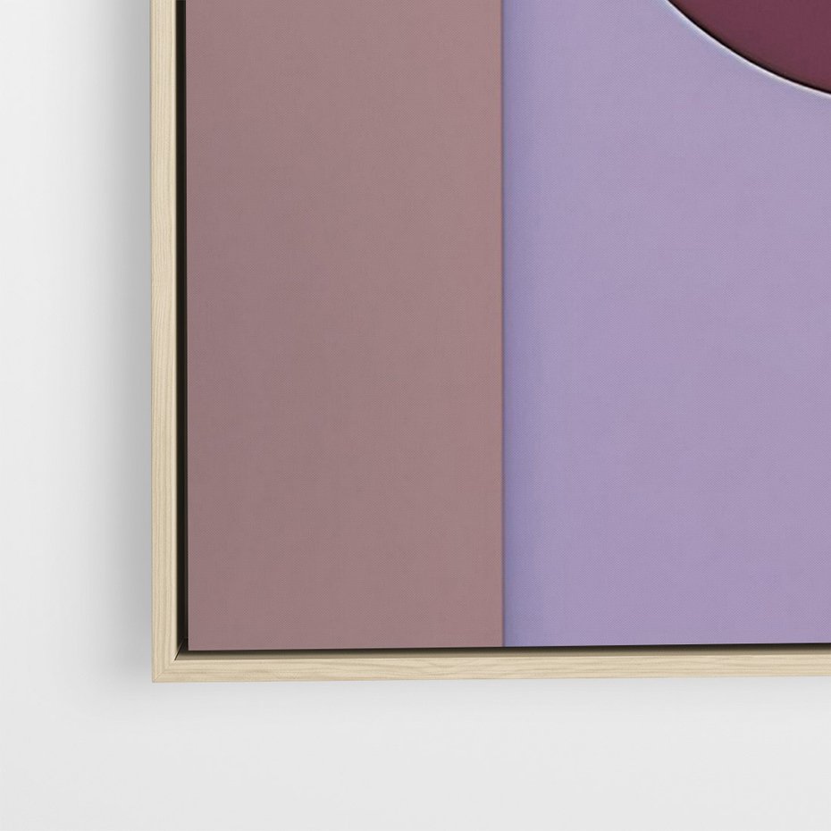 Obraz w ramie 80x120 - Przenikanie przestrzeni czasu - abstrakcja, geometria - rama drewno