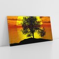 Obraz na płótnie 140x70 - Drzewo - Zachód słońca - drzewo, zachód słońca