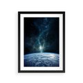 Plakat w ramie 30x40 - Wędrówka przez galaktyki - ziemia, kosmos - rama czarna