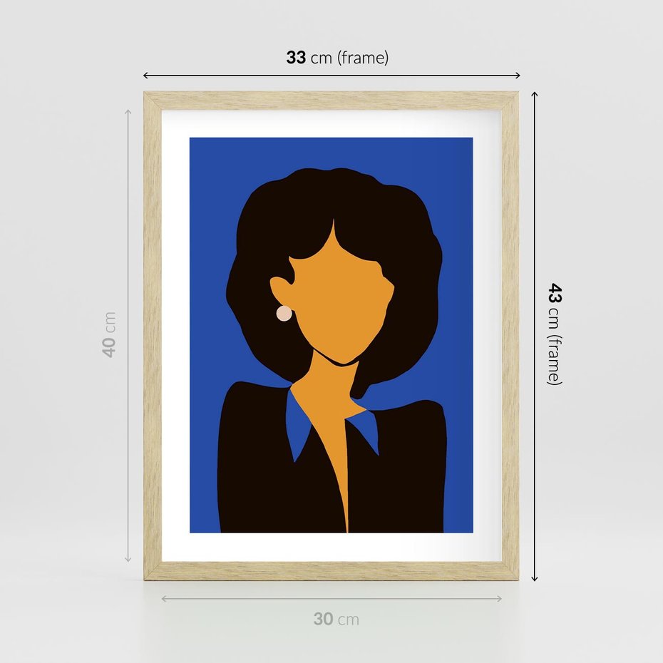 Plakat w ramie 30x40 - Modernistyczne Wibracje - sztuka nowoczesna, plakat - rama drewno