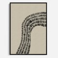 Obraz w ramie 70x100 - Migotliwa Innowacyjna Ekspresja - boho plakat, czarne kropki kreski - rama czarna