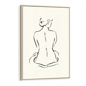 Obraz w ramie 50x70 - Migotliwa Symfonia - kobieta akt, minimalizm - rama drewno