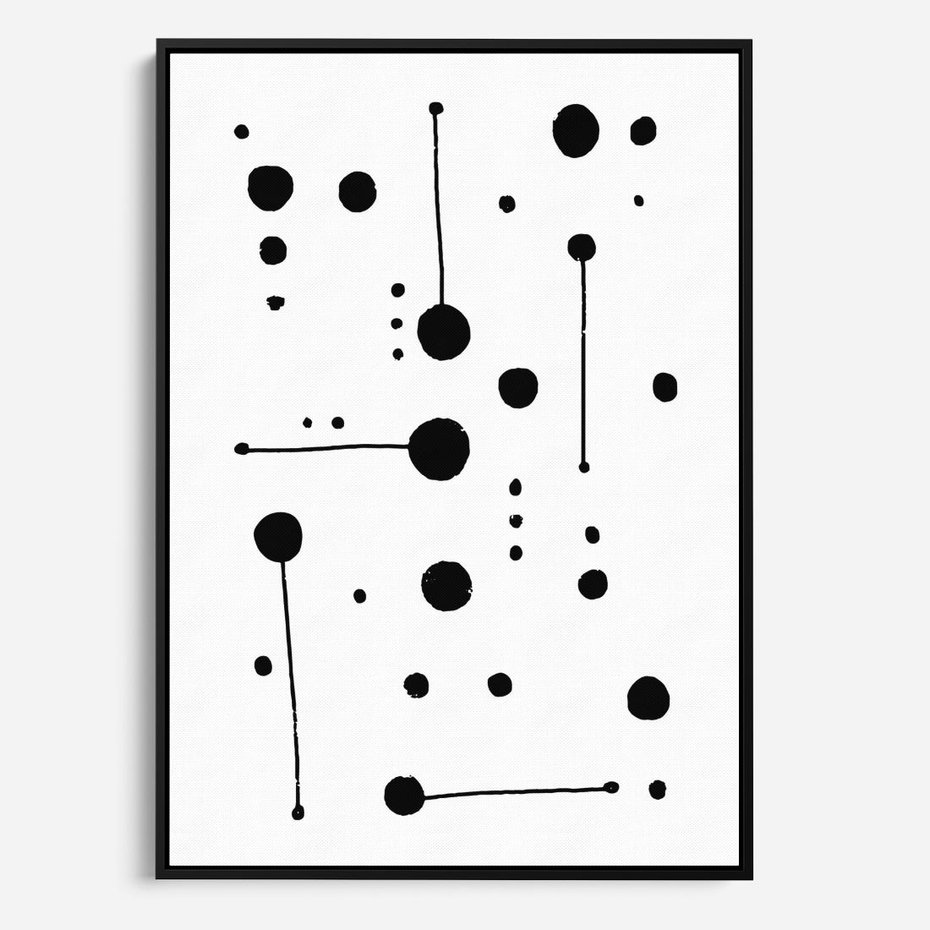 Obraz w ramie 50x70 - Złudne Odbicia - abstrakcja, minimalizm - rama czarna