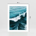 Plakat bez ramy 30x40 - Wibracje Oceanu - turkusowy ocean, fale