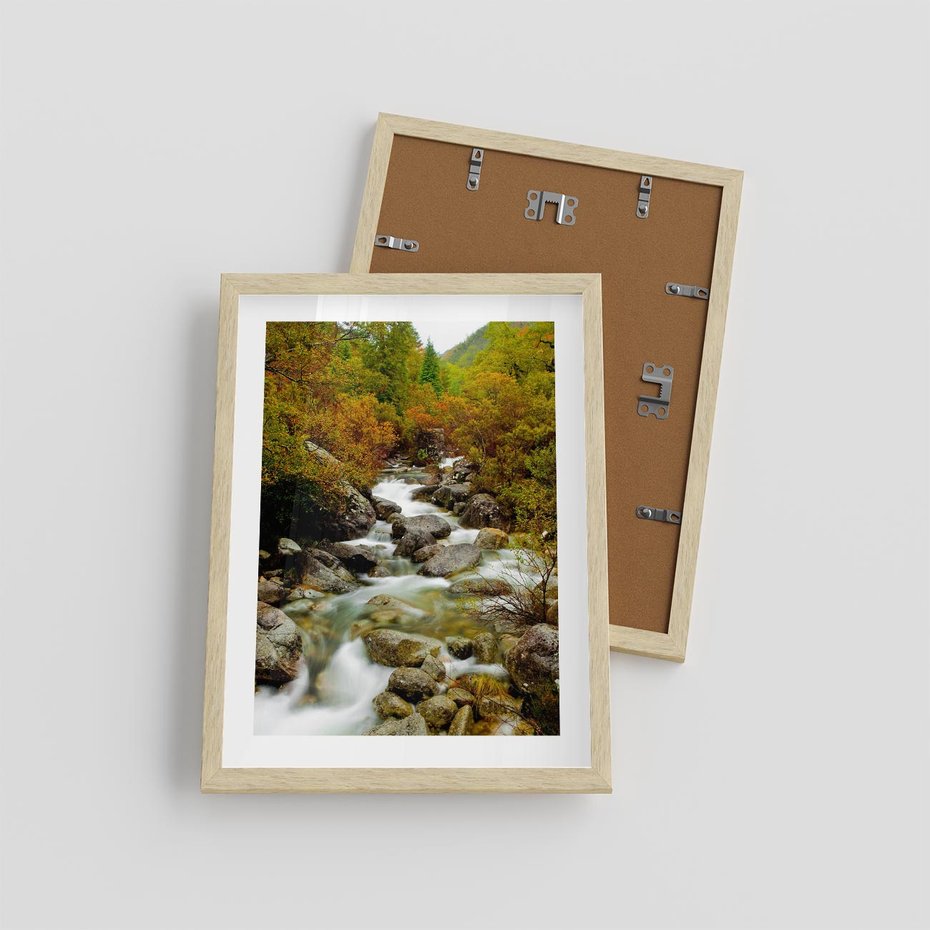 Plakat w ramie 30x40 - Śpiew Strumienia - strumień, górski - rama drewno