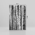 Obraz na płótnie 70x100 - Kontrast Monochromatyczny - brzozy, czarno