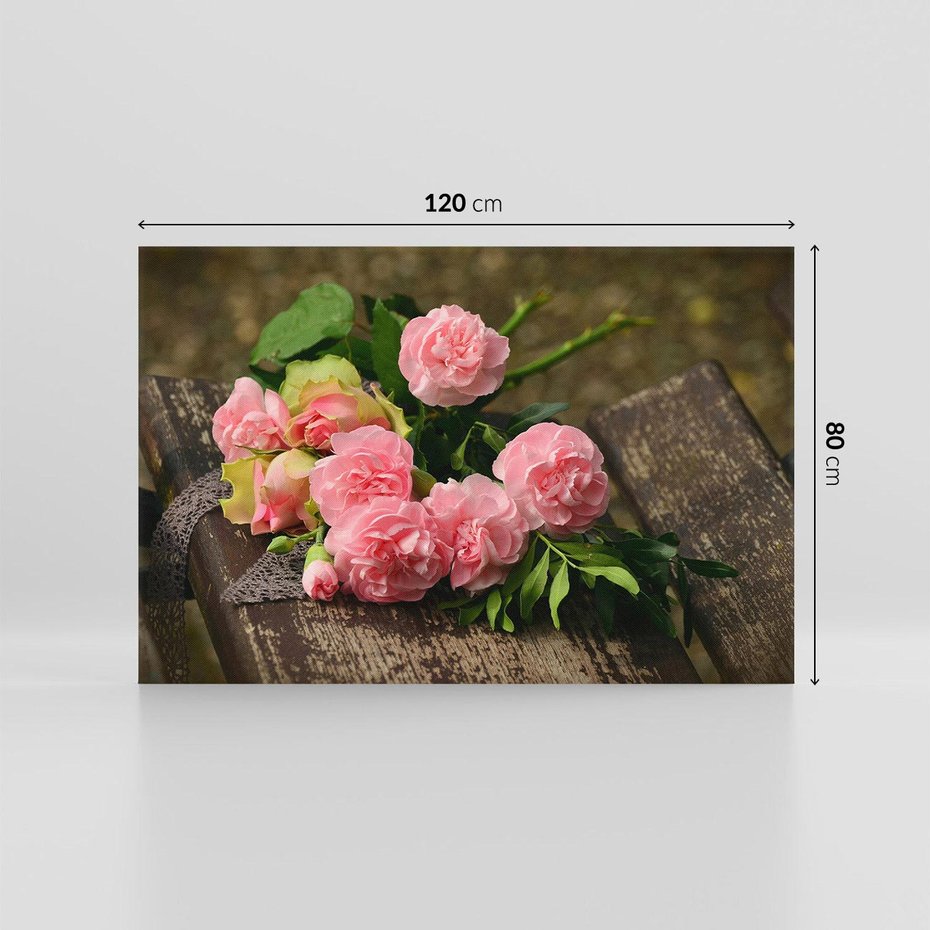 Obraz na płótnie 120x80 - Różowe Piękno - róże, kwiaty