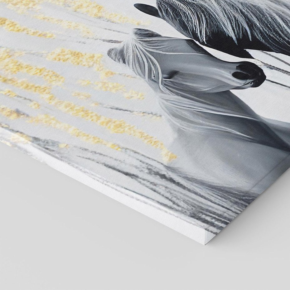 Obraz na płótnie 40x40 - Boho Marzenie - nowoczesna grafika, białe konie