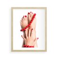Plakat w ramie 40x50 - Manicure spa: piękno i relaks - manicure, spa - rama drewno