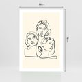 Plakat bez ramy 50x70 - Trzy Kobiety - 3 kobiety, antyczny posag