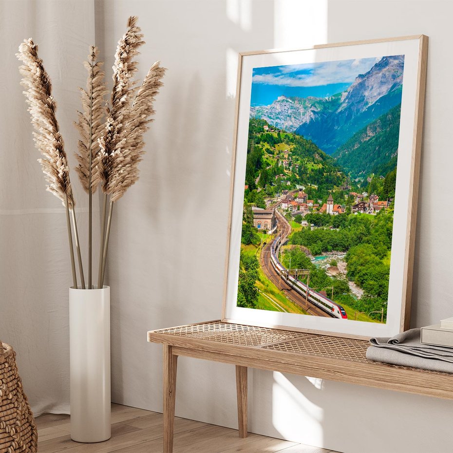 Plakat w ramie 30x40 - Magiczne Horyzonty - pejzaż, perspektywa - rama drewno