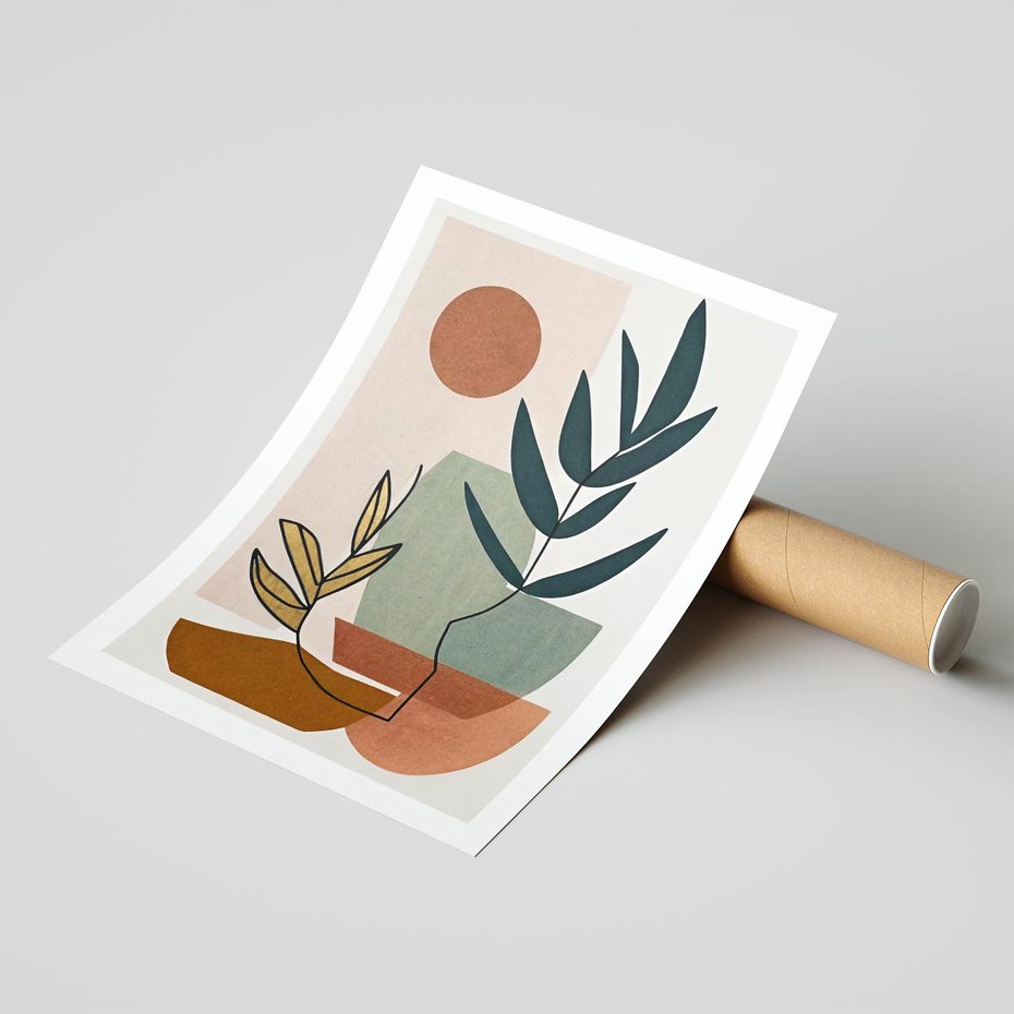 Plakat bez ramy 21x30 - Rozkwitająca Boho Wyobraźnia - boho obraz, abstrakcja