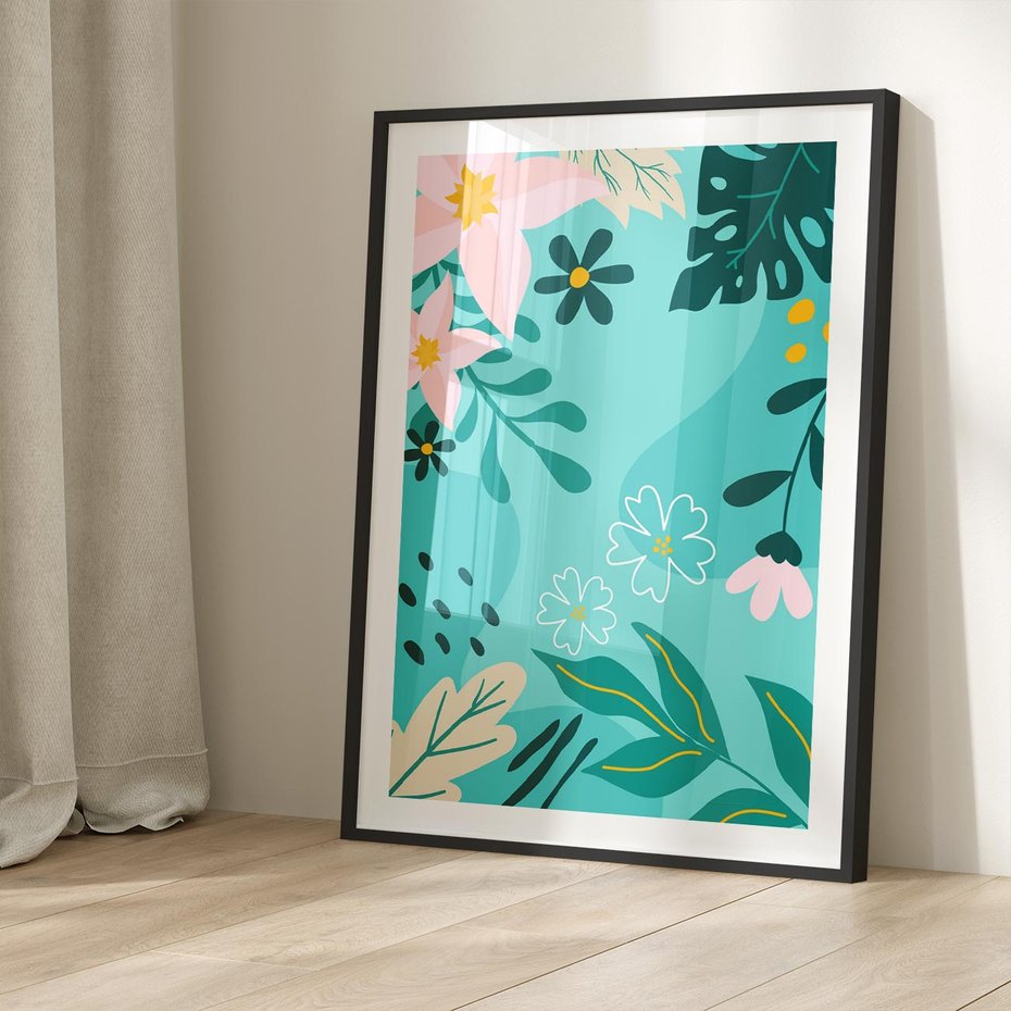 Plakat bez ramy 40x50 - Rozkwitające Widoki - pastelowa kompozycja, kwiaty