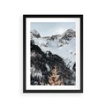 Plakat w ramie 30x40 - Górski Raj - góry, śnieg - rama czarna