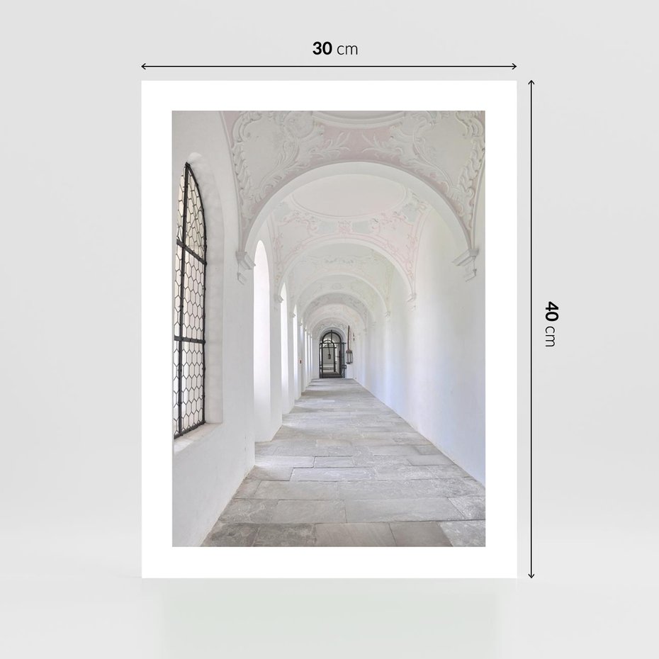 Plakat bez ramy 30x40 - Architektoniczne Przejście - architektura, korytarz