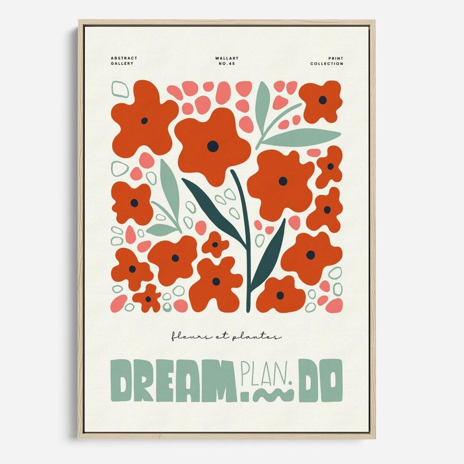 Obraz w ramie 80x120 - Abstrakcyjne Spektrum - kwiaty, abstrakcja - rama drewno