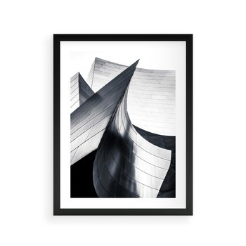 Plakat w ramie 30x40 - Miasto Współczesności - architektura, nowoczesne budynki - rama czarna