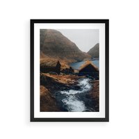 Plakat w ramie 30x40 - Spokój Natury - skandynawski, pejzaż - rama czarna