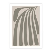 Plakat bez ramy 40x50 - Beżowa Delikatność - nowoczesna sztuka, plakat modern