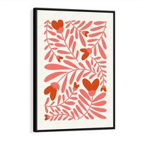 Obraz w ramie 50x70 - Taniec komplementarnych barw - kwiaty, pastelowe kolory - rama czarna