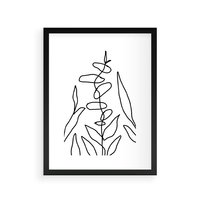 Plakat w ramie 40x50 - Konturem Naznaczone - mroczna sztuka, minimalizm - rama czarna