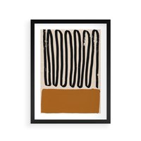 Plakat w ramie 30x40 - Boho Impulsy Kreatywności - abstrakcyjny plakat, brąz - rama czarna