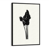 Obraz w ramie 70x100 - Elegancja Palm - nowoczesna sztuka, minimalistyczny styl - rama czarna