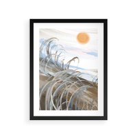 Plakat w ramie 30x40 - Zaklęty Wschód - akwarela, obraz - rama czarna