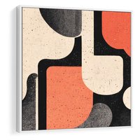 Obraz w ramie 50x50 - Loftowa Harmonia - abstrakcja, styl loftowy - rama biała