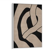 Obraz w ramie 50x70 - Obce Wariacje - abstrakcyjne linie, mroczny plakat - rama biała