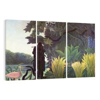 Obraz na płótnie 120x80 - "The Snake Charmer"  (1907) Henriego Rousseau - Reprodukcja - reprodukcja, obraz na płótnie