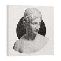 Obraz na płótnie 40x40 - Sztuka Zeszłych Czasów - antyczna rzeźba kobiety, posąg