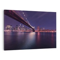Obraz na płótnie 100x70 - Most w Nowym Jorku nocą - most, Nowy Jork