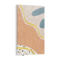 Obraz na płótnie 80x120 - Tańczący w deszczu pigmentów - abstrakcyjne formy, rozlane farby