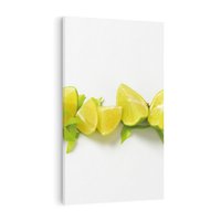 Obraz na płótnie 80x120 - owocowa eksplozja - limonki, owoce