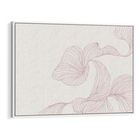 Obraz w ramie 70x50 - Szept marzeń i tajemnic - abstrakcyjne, roślinne ornamenty - rama biała