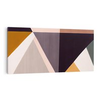 Obraz na płótnie 140x70 - Trójkąty Wnętrz - abstrakcja, geometryczne kształty