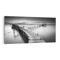 Obraz na płótnie 120x60 - Spokój natury - jezioro, molo