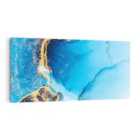 Obraz na płótnie 140x70 - Elegancja i Wyrafinowanie - marmur, złoto